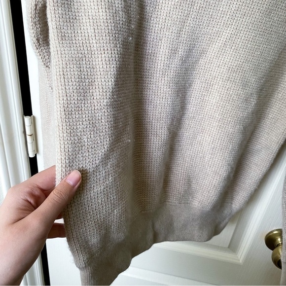 Jenni Kayne Cashmere Thermal Crewneck Oatmeal Small GUC - Picture 6 of 7